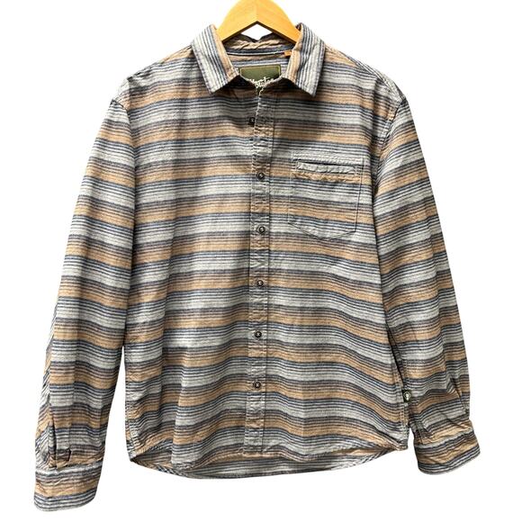 Howler Bros Shirt Mens Medium Coastal Cotton Button Up Long Sleeve Striped - Picture 1 of 9